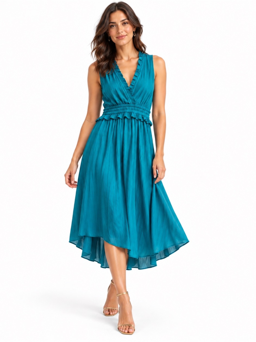 Anthropologie Maeve La Habana Teal Midi Dress S Wedding Guest Cocktail Party
